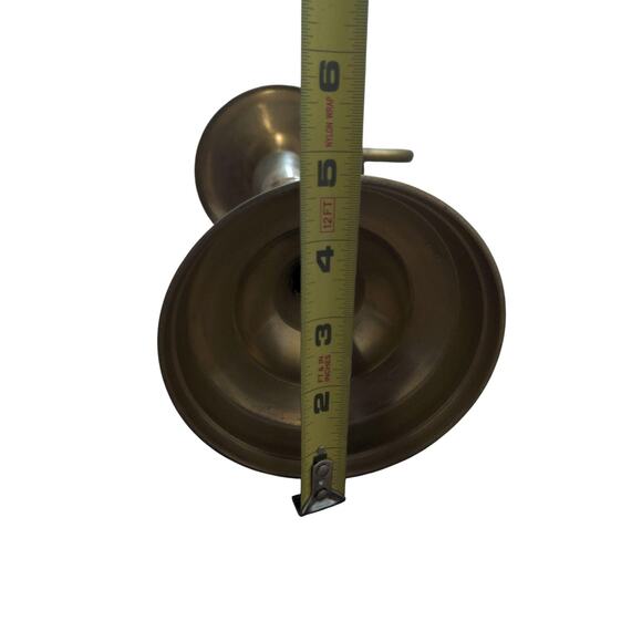 Solid Brass Pricket Candlesticks Set of 218" Tall Patinated Spike Candle Holders - Picture 7 of 8